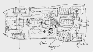 [Sketch of the McLaren F1]